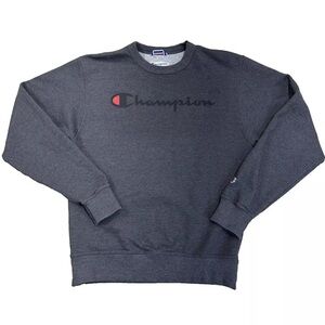 Men’s Champion Gray Crewneck Sweatshirt, Size: Medium